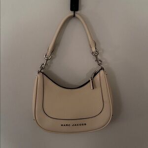 Marc Jacobs Cream Hobo Shoulder Bag with Silver Hardware